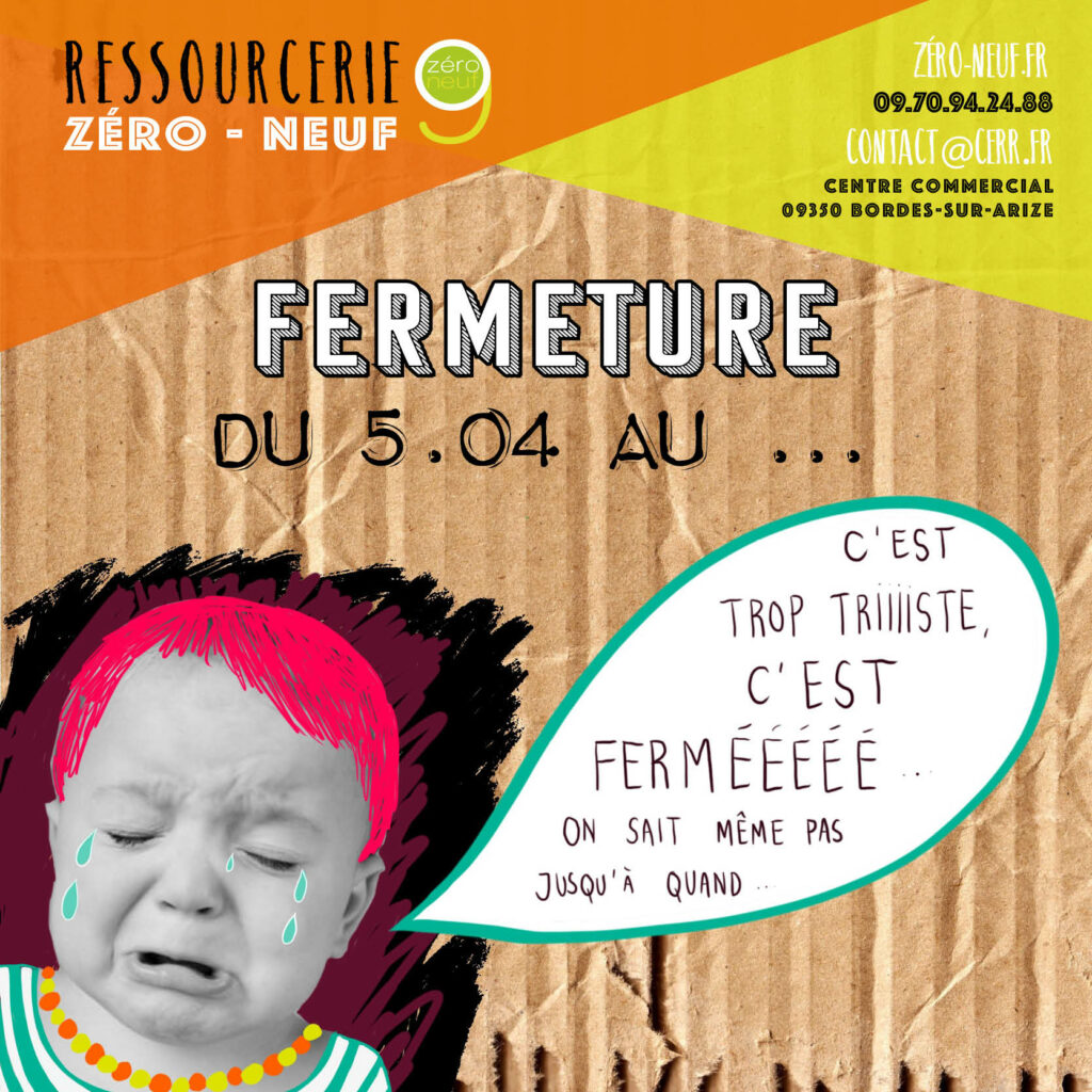 fermeture ressourcerie confinement 3.0