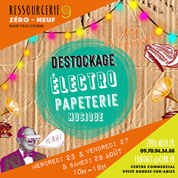 Déstockage électro, musique, papeterie !