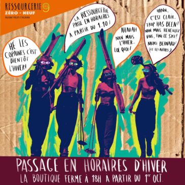 Passage en horaires d’hiver !