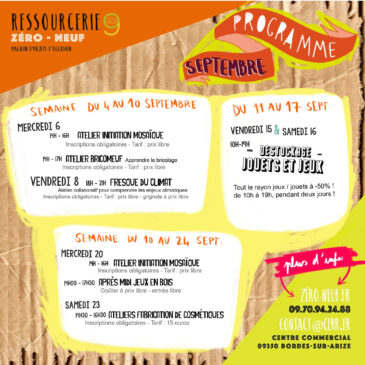 Programme Septembre