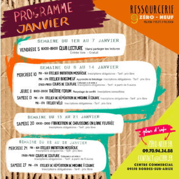 Le programme de Janvier 2024 !