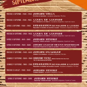Le programme de septembre 2025