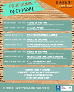 programme ateliers bordes sur arize couture savon cadeau noel