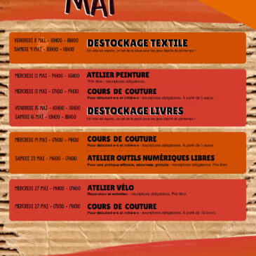 Programme du mois de mai