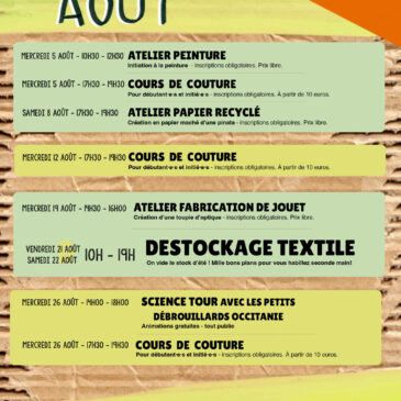 Programme d&rsquo;août 2026