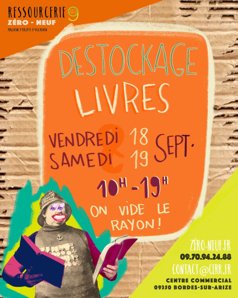 destockage livres livres pas cher resourcerie zero neuf 