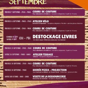 Programme septembre 2026