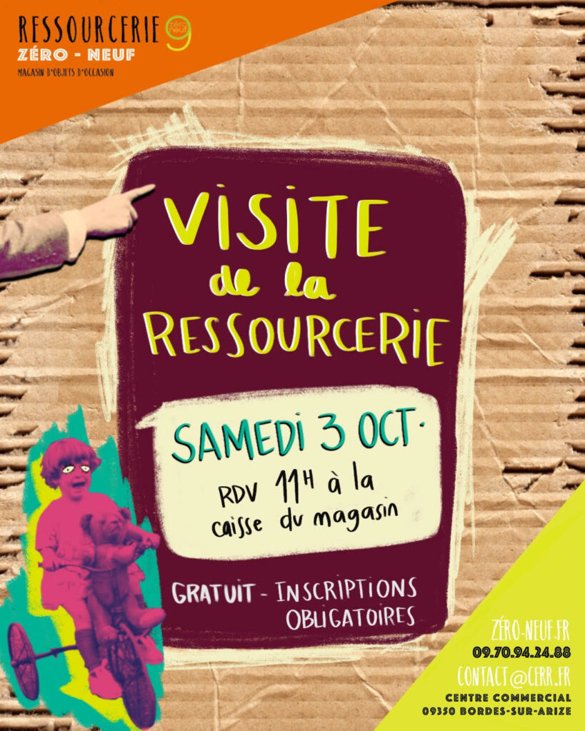 visite de la ressourcerie où vont les objets qu'on donne à la ressourcerie