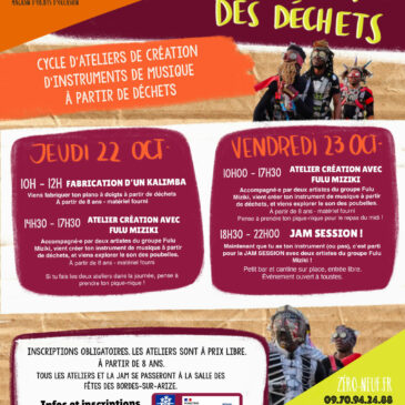 Ateliers de création d&rsquo;instrument de musique avec Fulu Miziki !